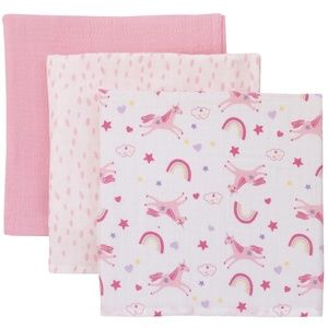 Parent's Choice Unicorn 3pk Muslin Blankets